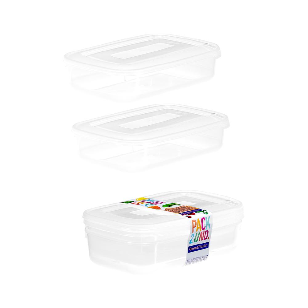 Great plastic L/2 Tápers Rectangulares Danubio Micro Natural 0.85L