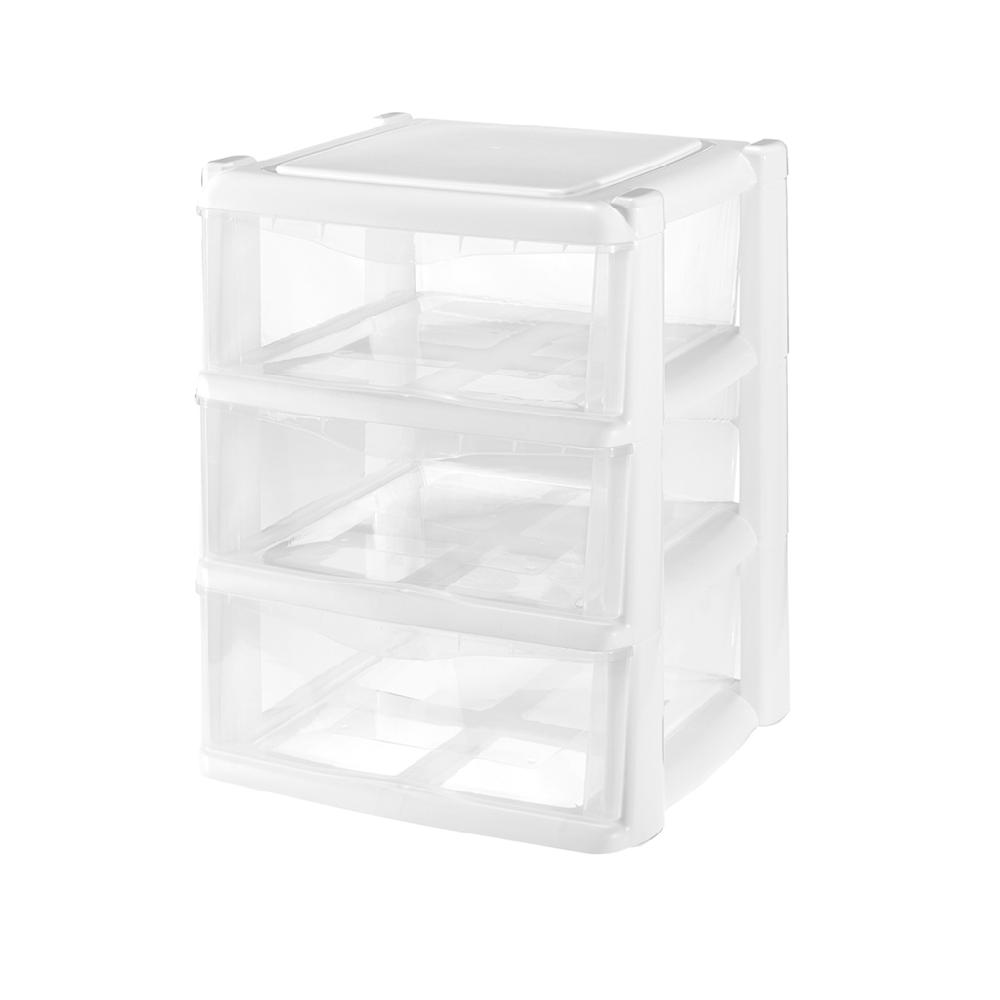 Great plastic L/3 Cajones Apilables Nova Blanco (Mod. 3.2)