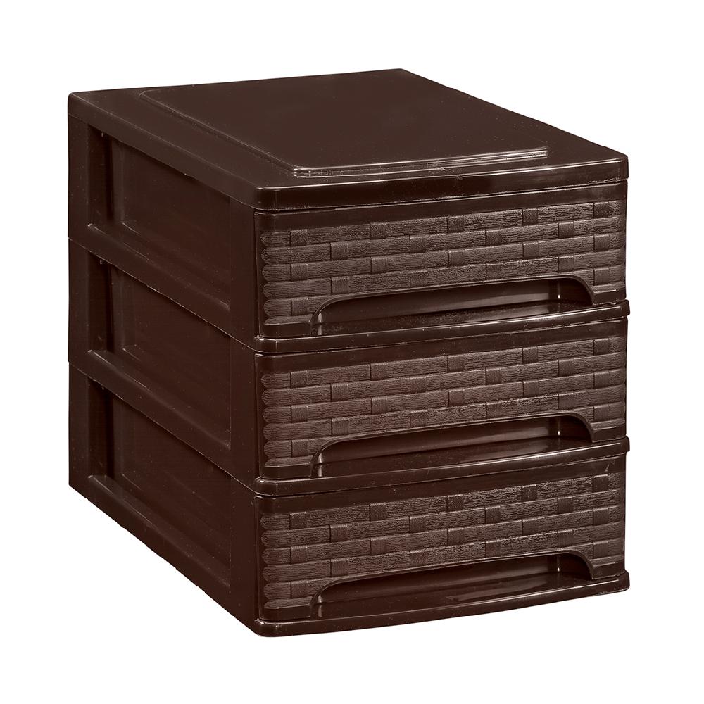 Great plastic L/3 Cajones Pequeños Wengué Dec. Bambú