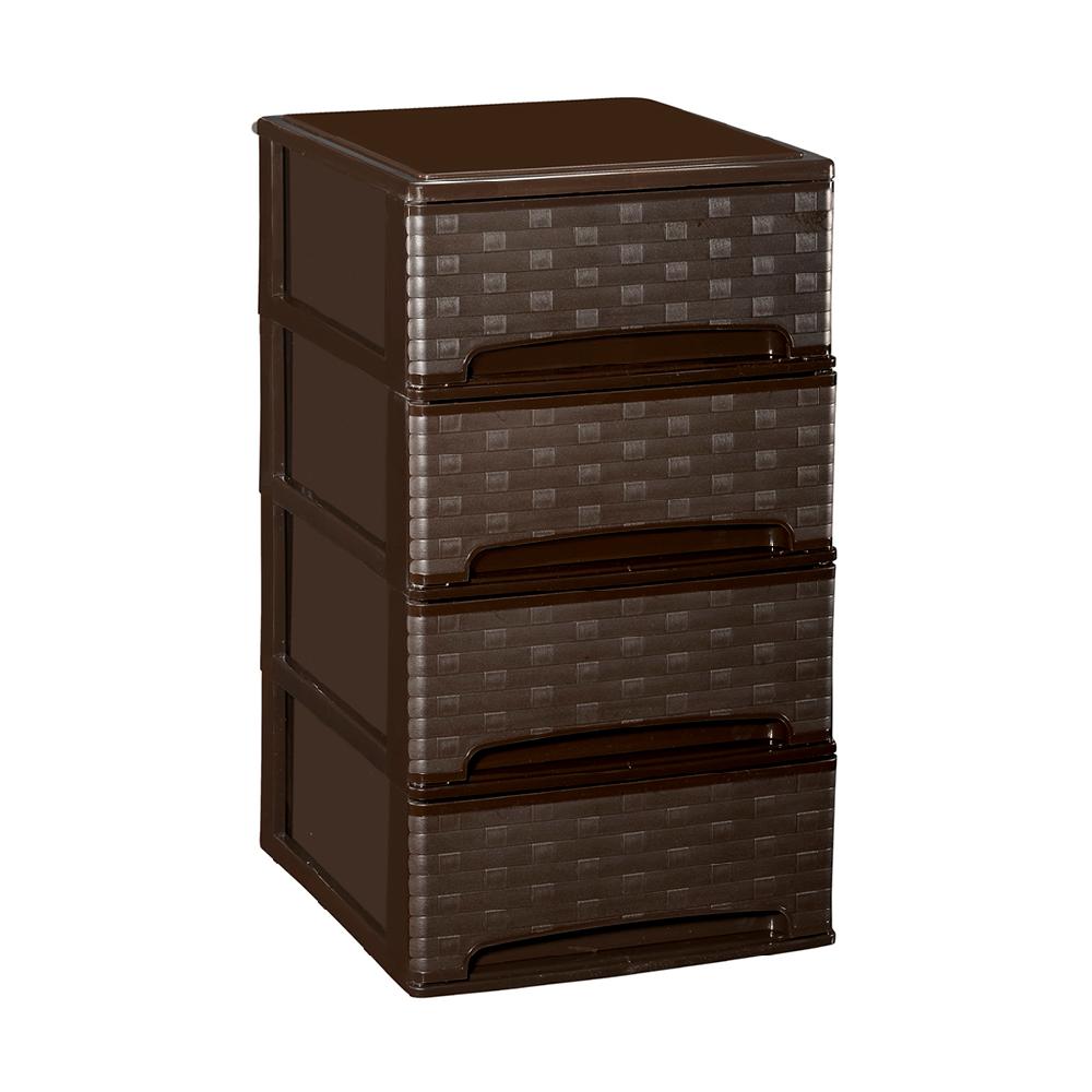 Great plastic L/4 Cajones Apilables Wengué Dec. Bambú