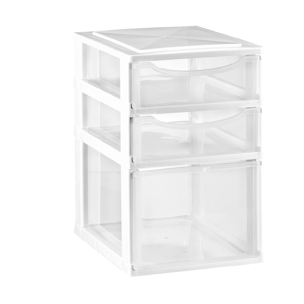 Great plastic Modular 1 Cajón Mediano + 2 Cajones Pequeños Blanco