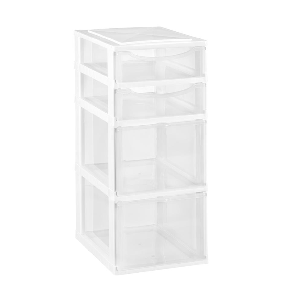 Great plastic Modular 2 Cajones Medianos + 2 Cajones Pequeños Blanco