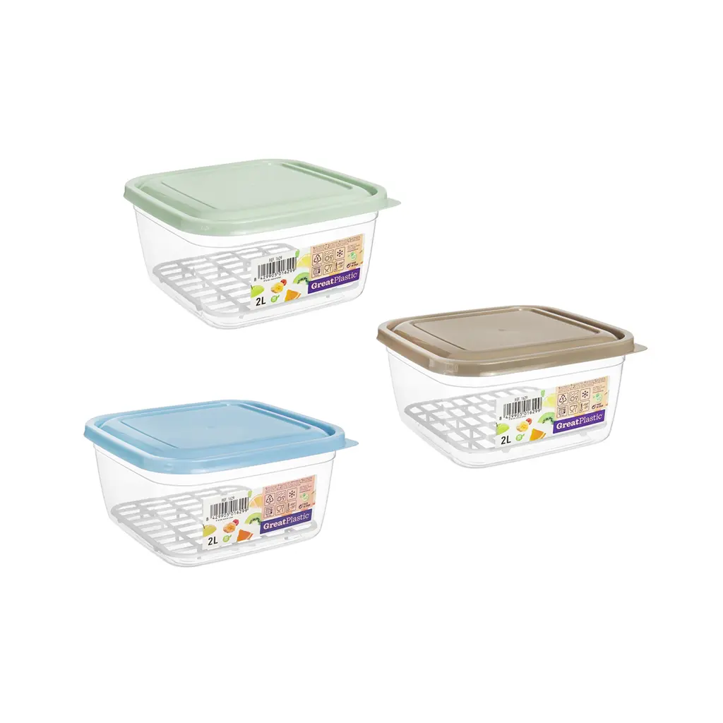 Great plastic Taper Cuadrado Aral Micro Con Rejilla 2L Color