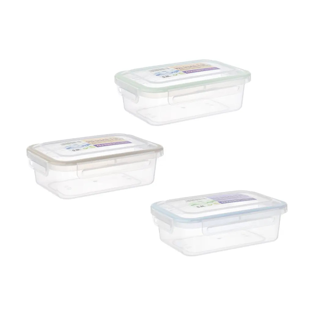 Great plastic Táper Rectangular Alba con Junta Bi-Materia Micro Natural 0.80L