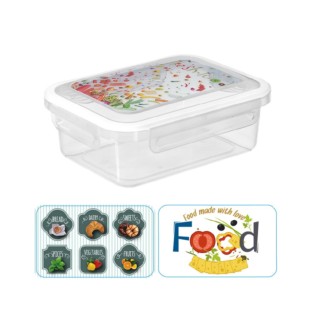 Great plastic Táper Rectangular Alba con Junta Bi-Materia Micro IML 0.4L