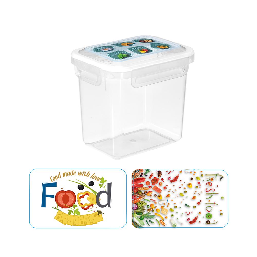 Great plastic Táper Rectangular Alba con Junta Bi-Materia Micro IML 0.85L