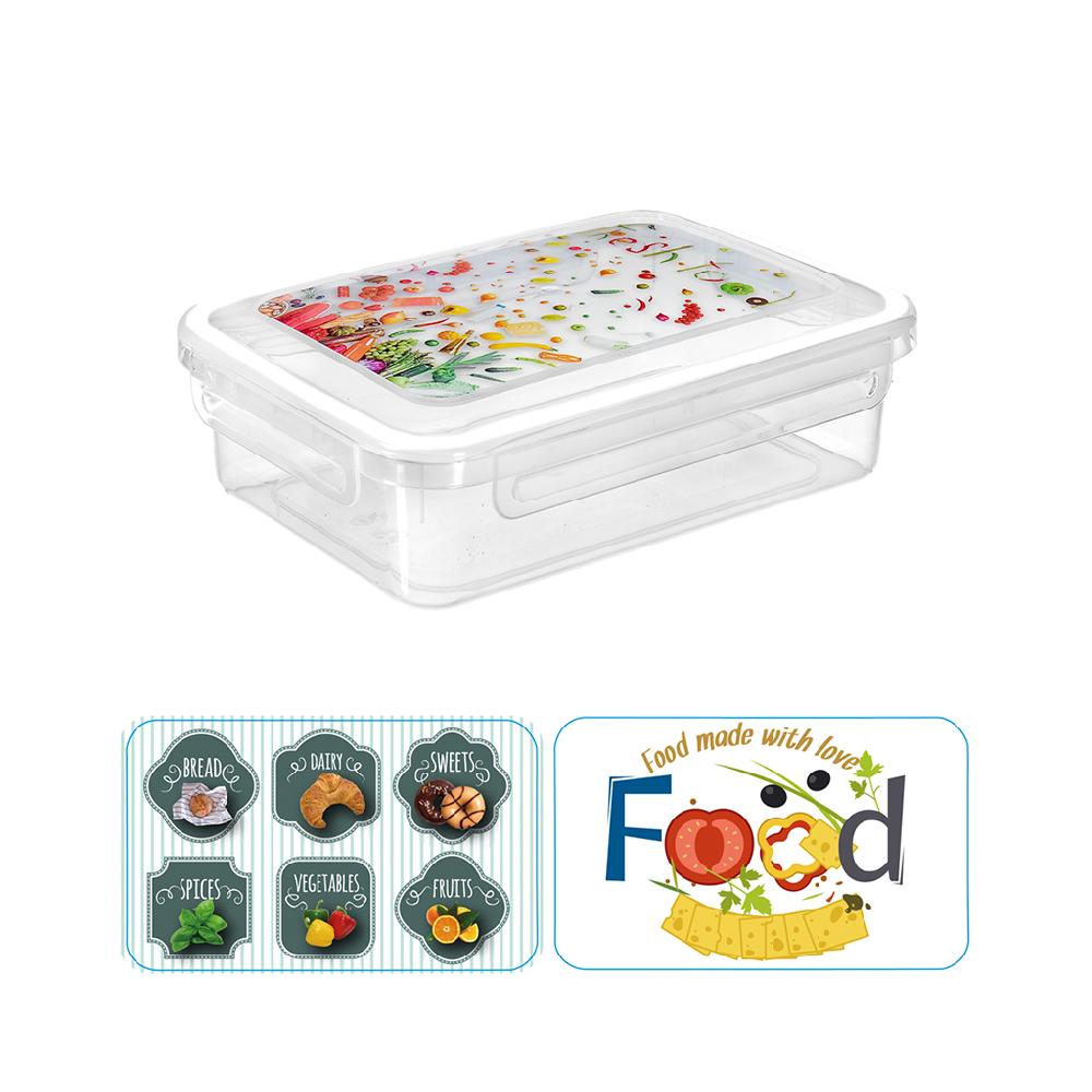 Great plastic Táper Rectangular Alba con Junta Bi-Materia Micro IML 1.2L