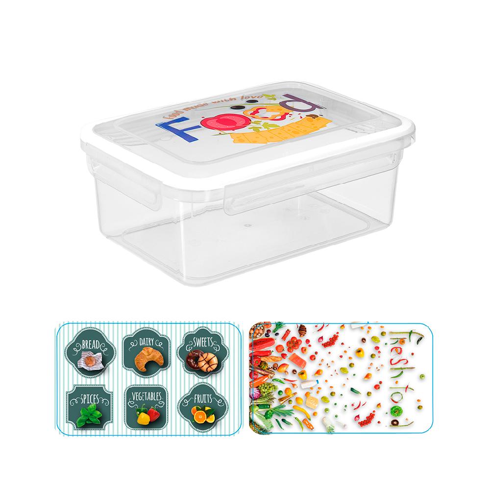 Great plastic Táper Rectangular Alba con Junta Bi-Materia Micro IML 1.65L