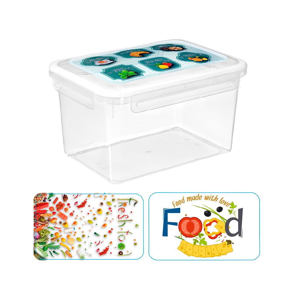 Great plastic Táper Rectangular Alba con Junta Bi-Materia Micro IML 2.4L