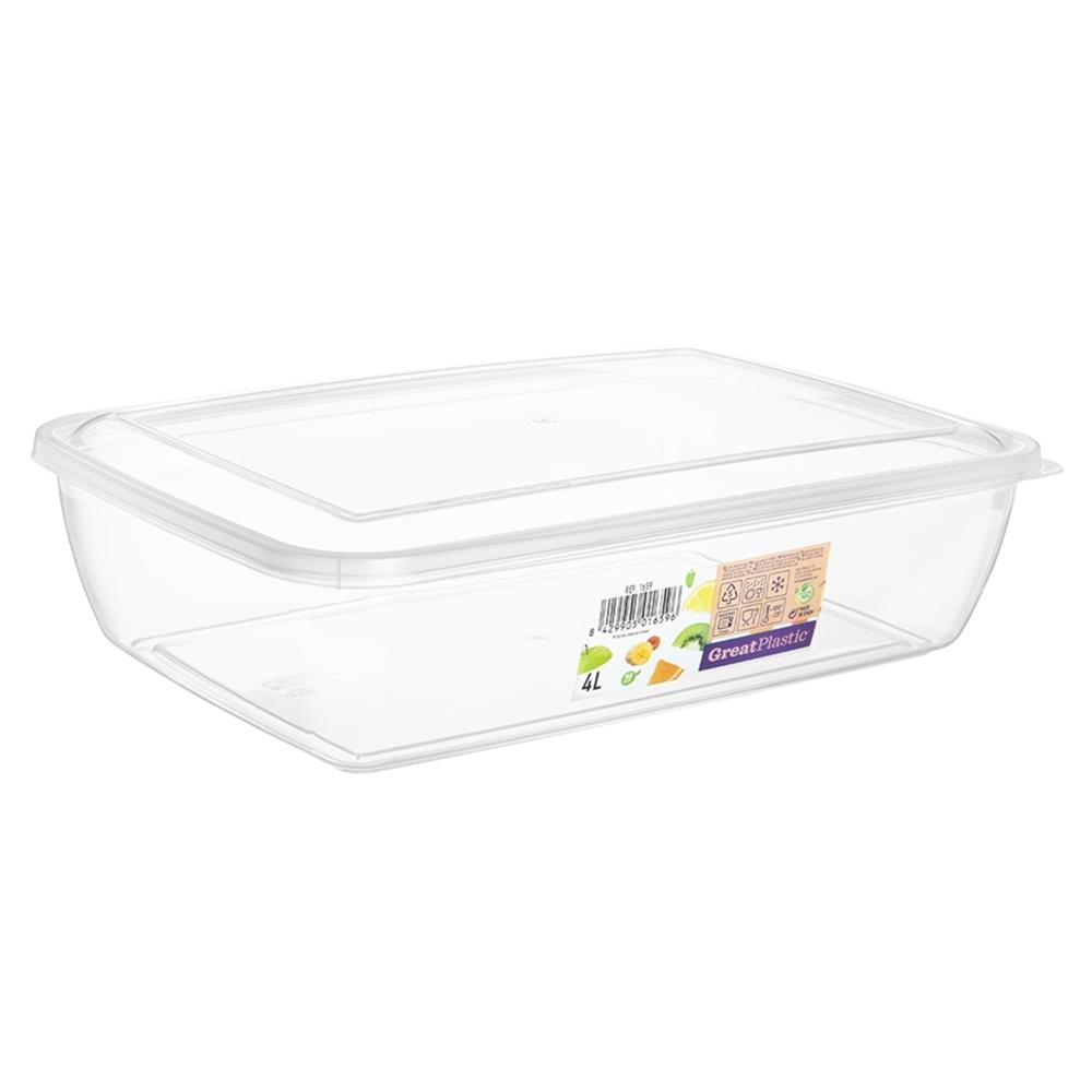 Great plastic Táper Rectangular Aral Micro Natural 4L