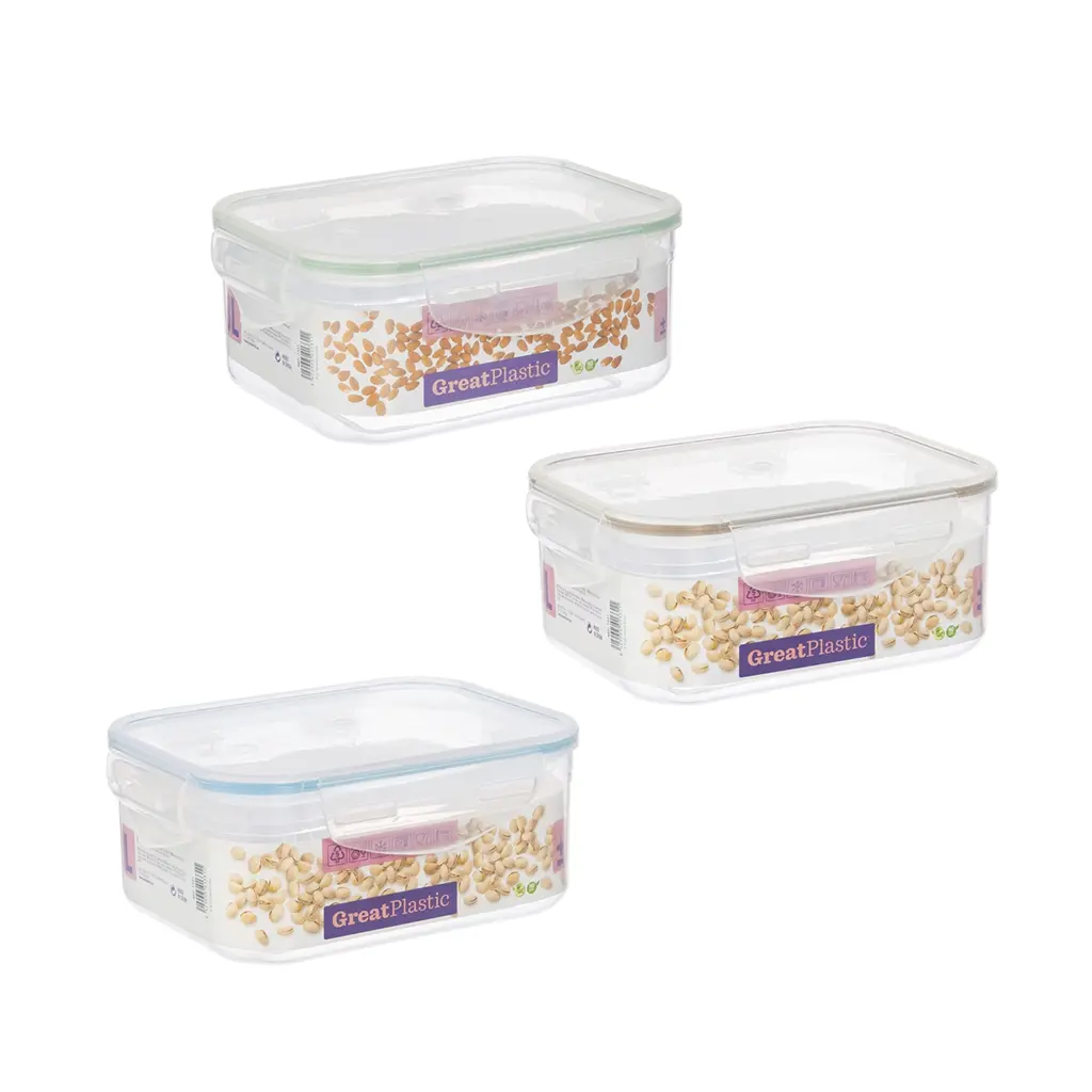 Great plastic Táper Rectangular con Junta Micro Natural 0.75L