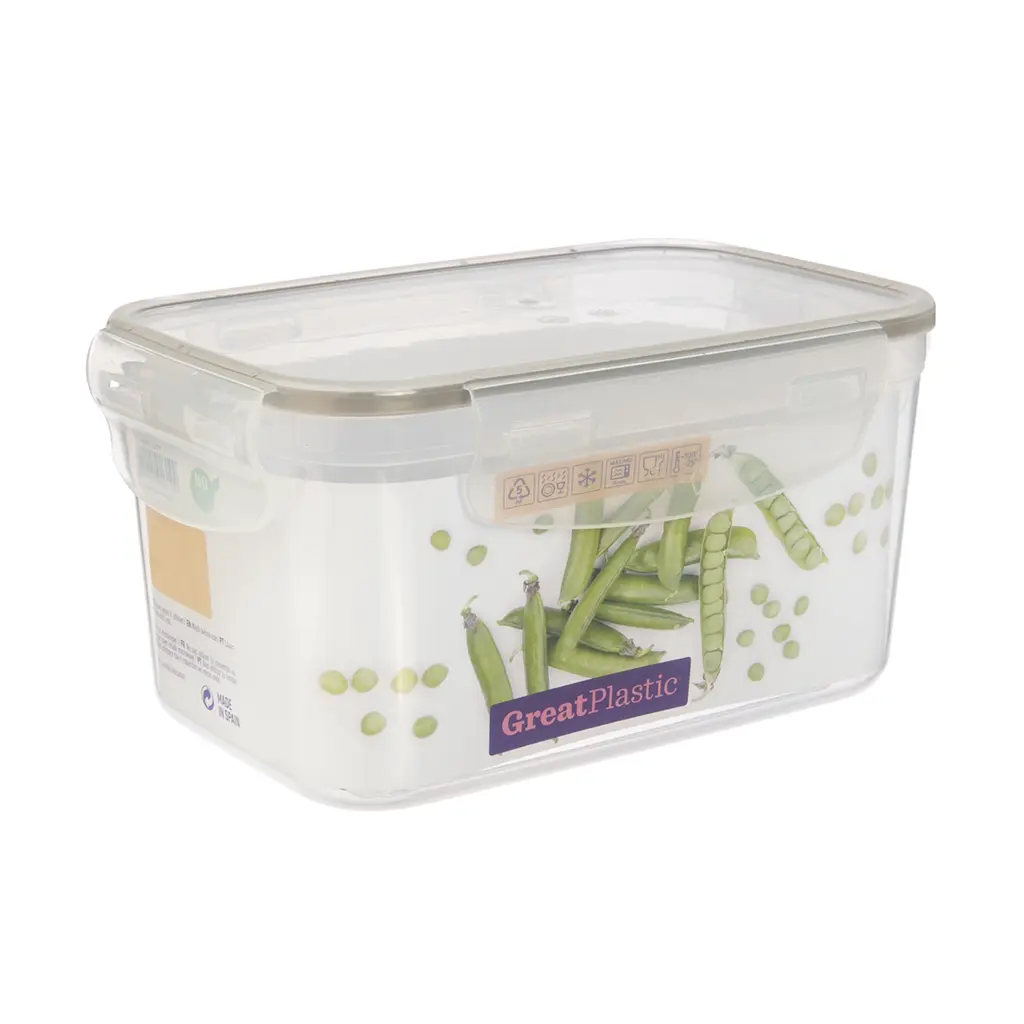 Great plastic Táper Rectangular con Junta Micro Natural 1.75L