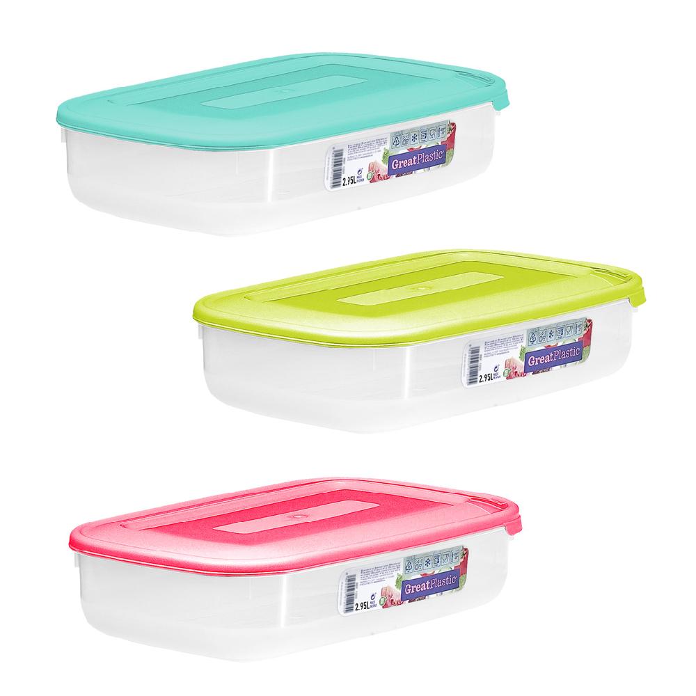 Great plastic Táper Rectangular Danubio Micro Color 2.95L