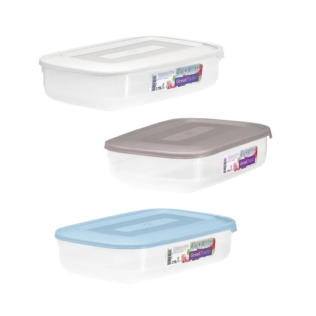 Great plastic Táper Rectangular Danubio Micro Color 2.95L