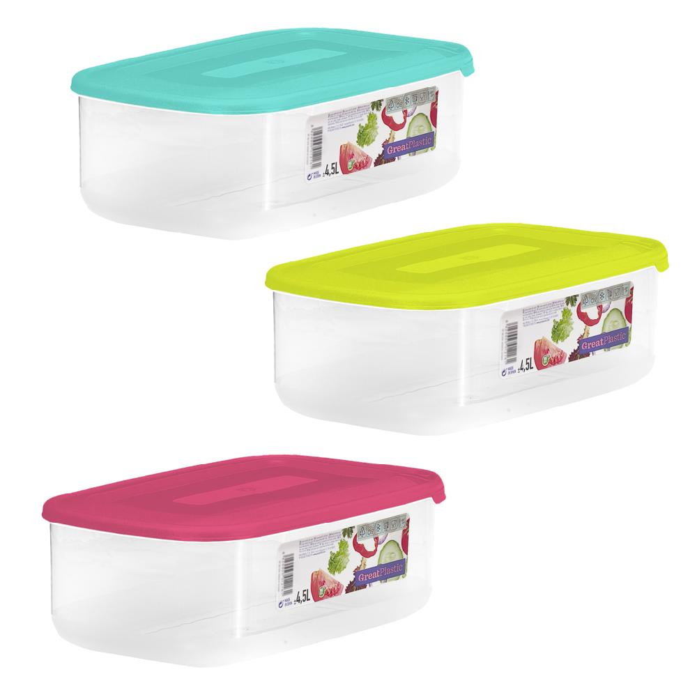 Great plastic Táper Rectangular Danubio Micro Color 4.5L