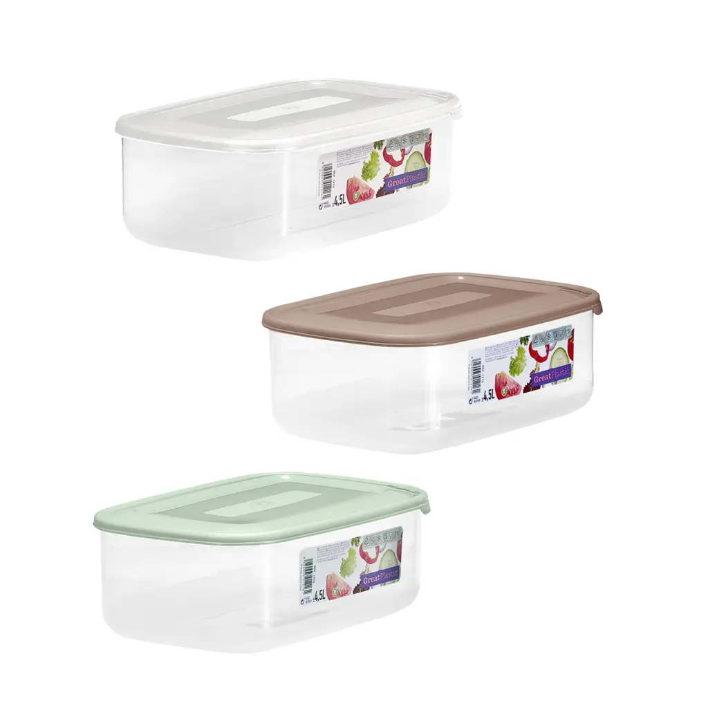 Great plastic Táper Rectangular Danubio Micro Color 4.5L