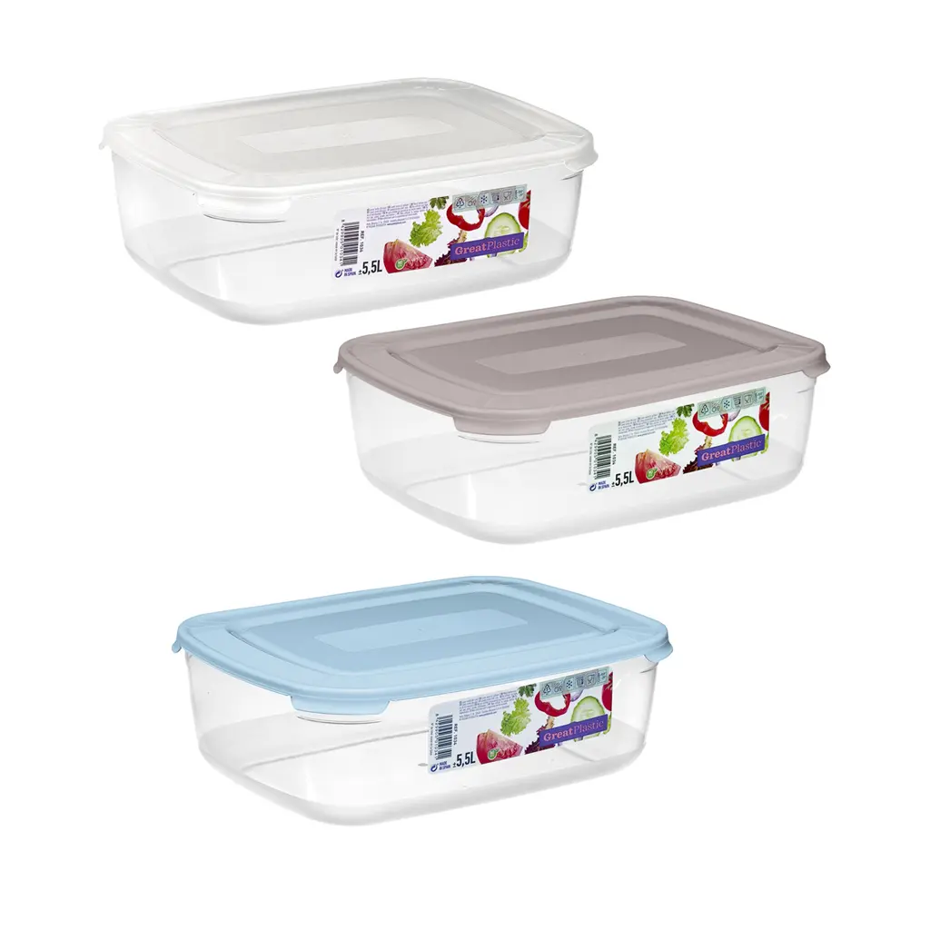 Great plastic Táper Rectangular Danubio Micro Color 5.5L