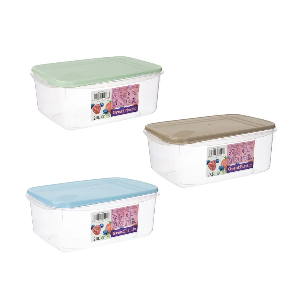 Great plastic Táper Rectangular Sena Micro Color 2.6L