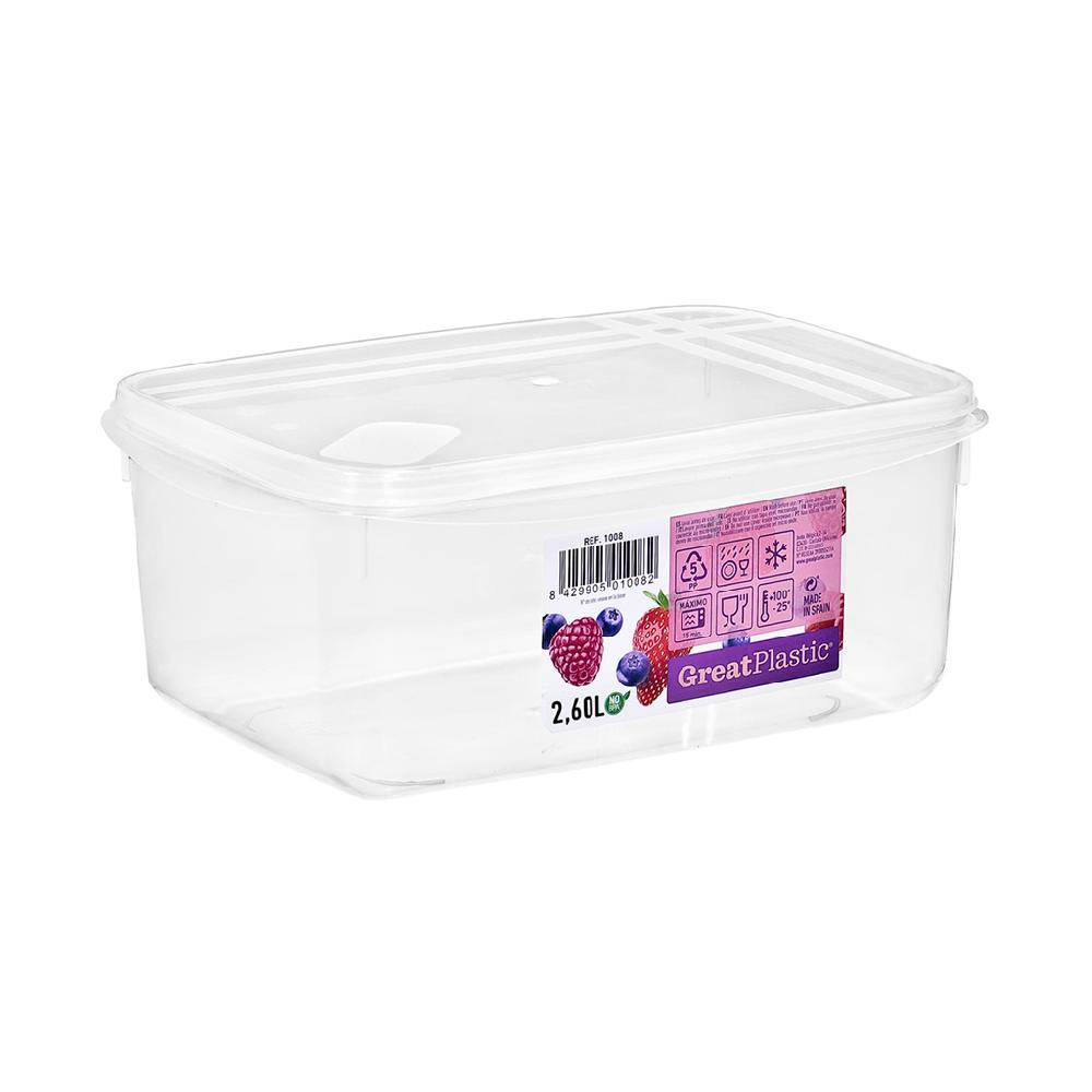 Great plastic Táper Rectangular Sena Micro Natural 2.6L