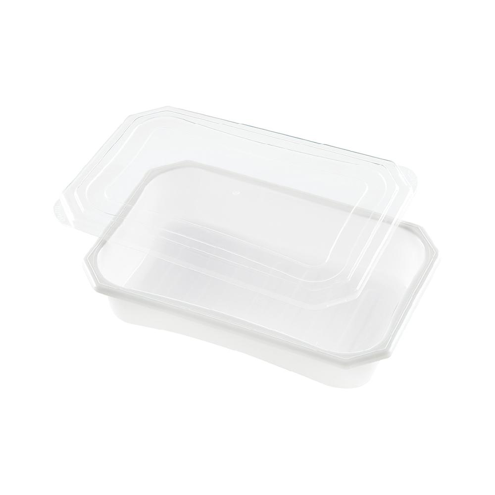 Great plastic Táper Rectangular Teide Micro Blanco 1L