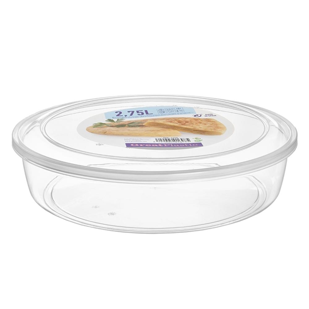 Great plastic Táper Redondo Aral Micro Natural 2.75L