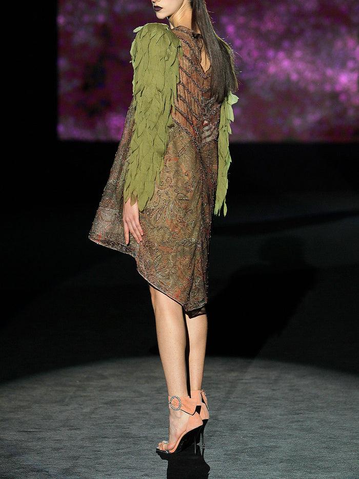 Hannibal Laguna LOOK 10 HATENEA | Vestido En Tul Tatoo Bordado En Cristal