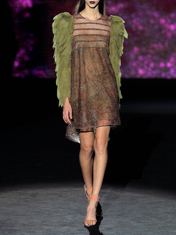 Hannibal laguna LOOK 10 HATENEA | Vestido en tul tatoo bordado en cristal