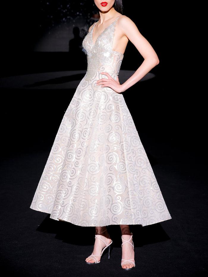 Hannibal Laguna LOOK 11 Vestido JAMANPUR | Vestido De Fiesta Realizado En Jacquards De Seda