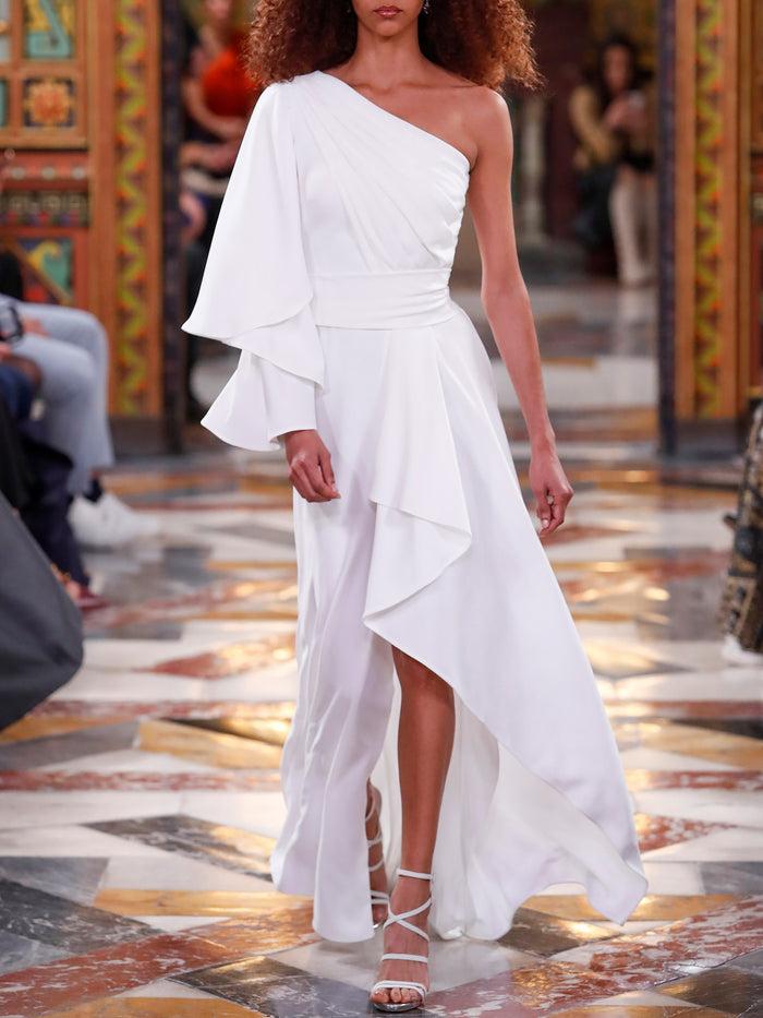 Hannibal laguna LOOK 14 Vestido de novia VASILEY realizado en crepe