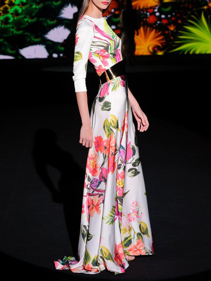 Hannibal Laguna LOOK 14 Vestido KLEINFIL | Vestido Largo Con Estampado Floral
