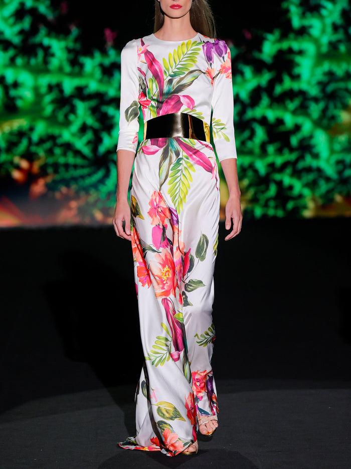 Hannibal laguna LOOK 14 Vestido KLEINFIL | Vestido largo con estampado floral