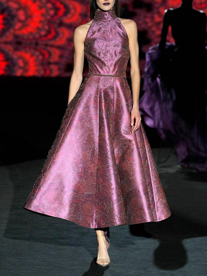 Hannibal laguna LOOK 15 HARLINTON | Vestido en tul tatoo bordado con fondo rosa