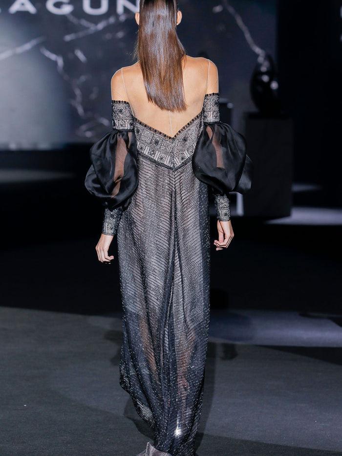 Hannibal Laguna Look 16 XANDELIER | Vestido Largo De Fiesta En Pedreria Color Negro