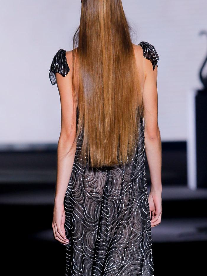 Hannibal Laguna Look 19 XIRAZ | Vestido Largo De Fiesta En Pedreria Color Negro