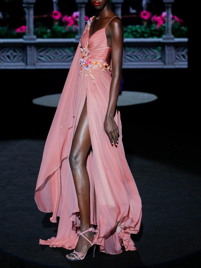 Hannibal Laguna LOOK 21 GIANELA | Vestido De Gasa Y Amplio Corte En Falda