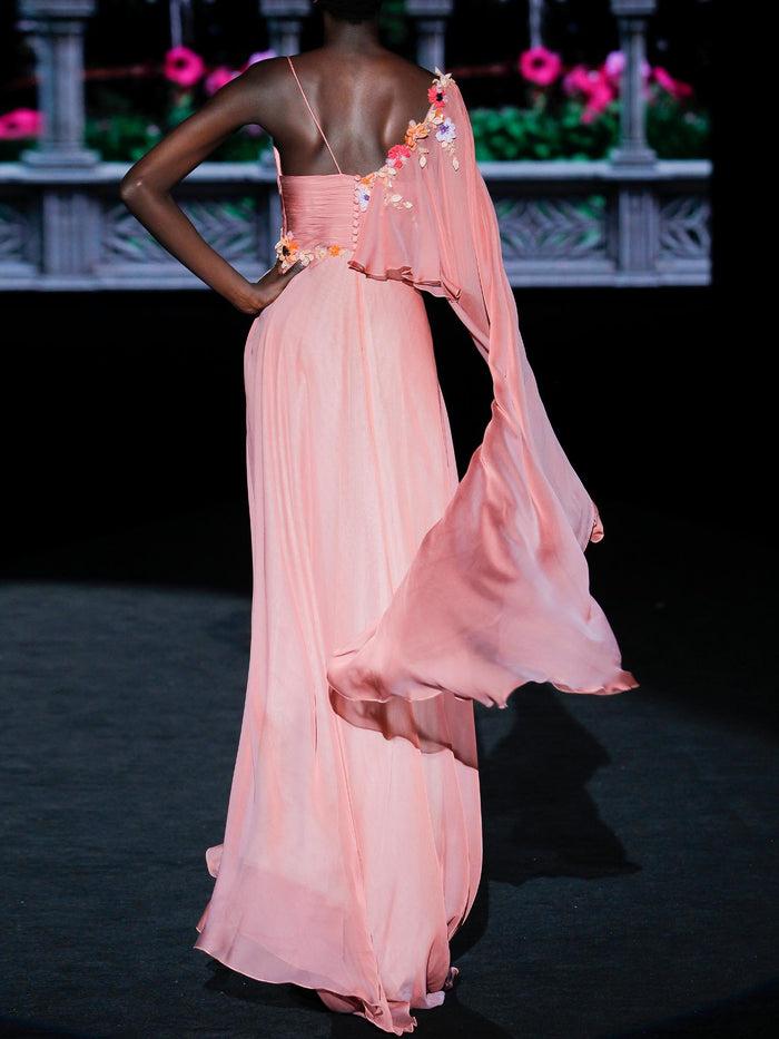 Hannibal Laguna LOOK 21 GIANELA | Vestido De Gasa Y Amplio Corte En Falda