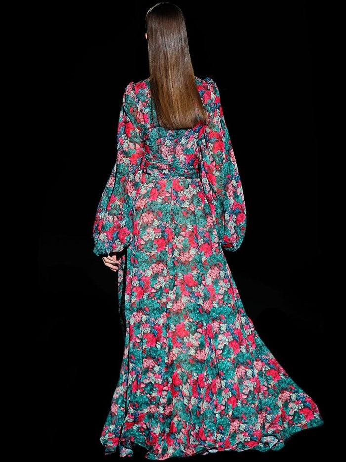 Hannibal Laguna Look 22 DANNA | Vestido Largo De Fiesta En Plumeti