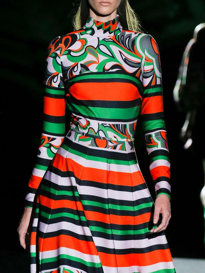 Hannibal Laguna LOOK 22 FANTINI | Vestido Fiesta Neopreno Estampado Psicodélico