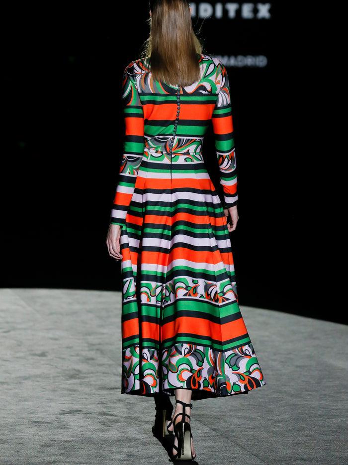 Hannibal Laguna LOOK 22 FANTINI | Vestido Fiesta Neopreno Estampado Psicodélico