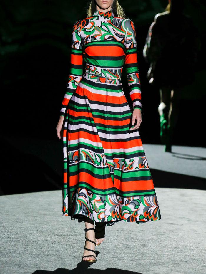 Hannibal laguna LOOK 22 FANTINI | Vestido fiesta neopreno estampado psicodélico