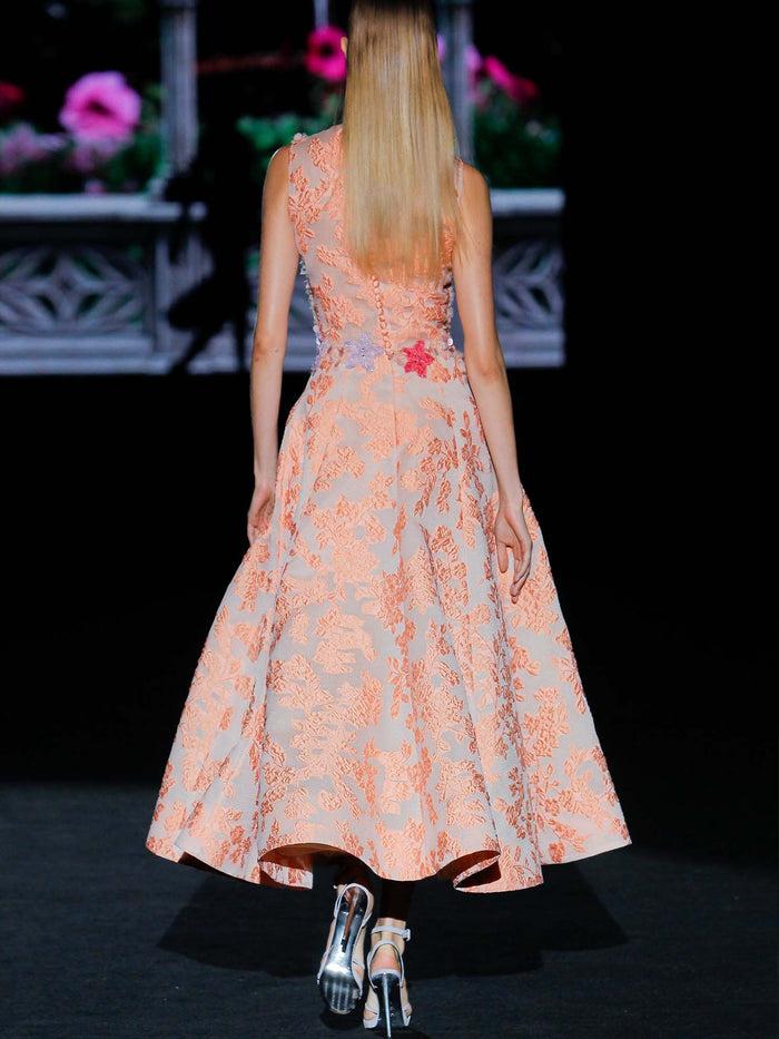 Hannibal Laguna LOOK 23 GRISEL | Vestido De Fiesta En Tul Bordado Y Organza Flocada