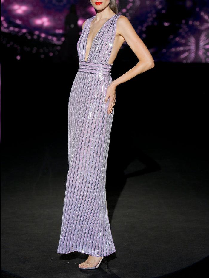 Hannibal Laguna LOOK 27 IMPERATOR | Vestido De Fiesta Bordado En Lentejuelas