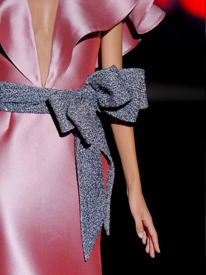 Hannibal Laguna LOOK 30 INDIRA | Vestido De Fiesta Largo Color Rosa Loto