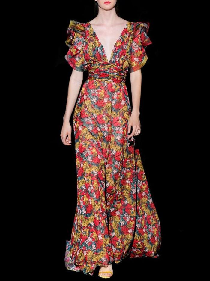 Hannibal laguna Look 31 DALLAS | Vestido plumeti estampado floral