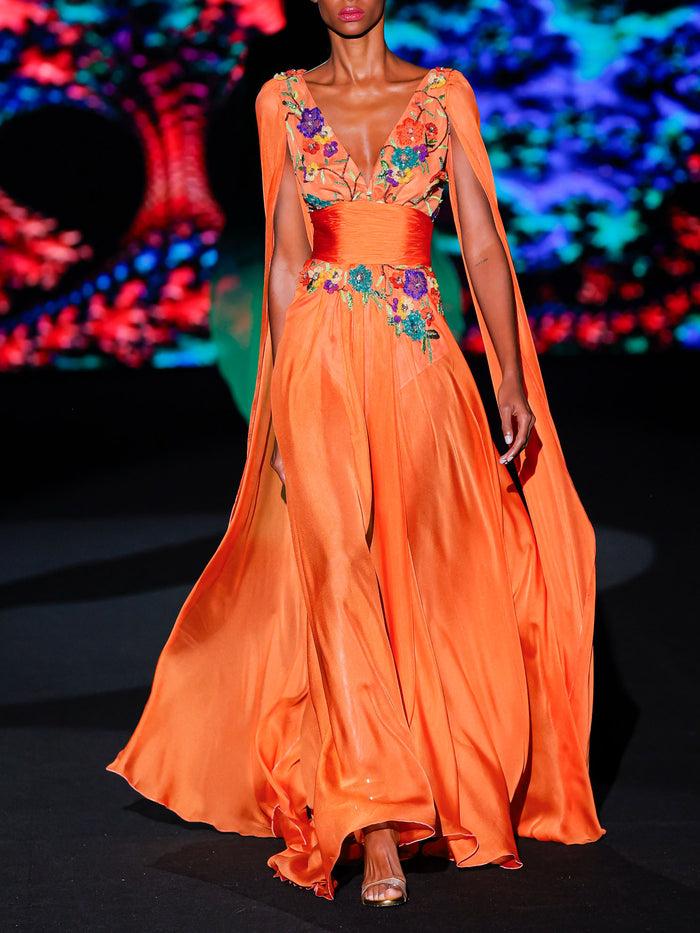 Hannibal laguna LOOK 33 Vestido KELIAN | Vestido en gasa arcilla con escote en V