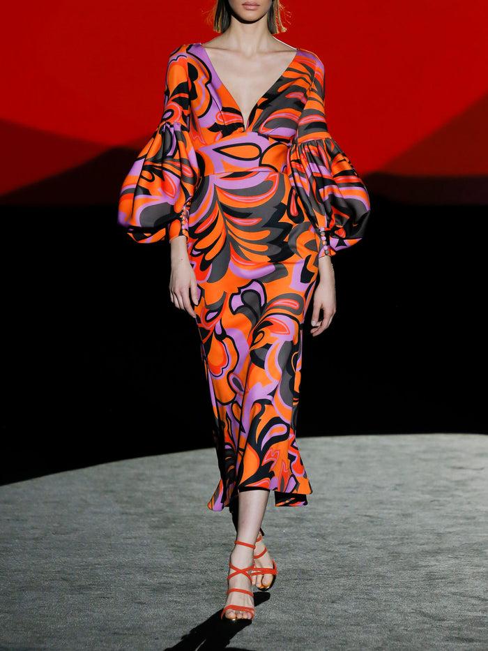 Hannibal laguna LOOK 34 FLAVIA | Vestido de fiesta en neopreno con falda sirena midi