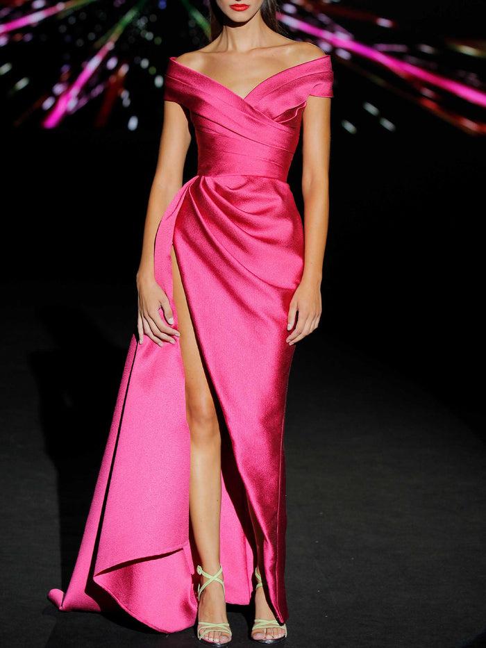 Hannibal Laguna LOOK 34 ITALIKA | Vestido De Fiesta En Color Fresa