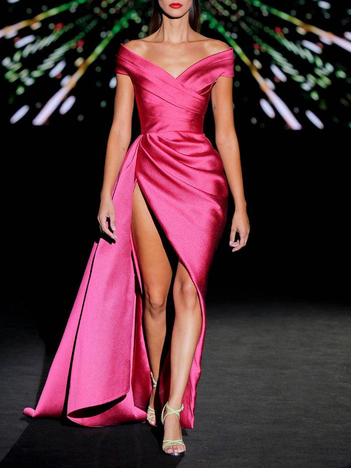 Hannibal laguna LOOK 34 ITALIKA | Vestido de fiesta en color fresa