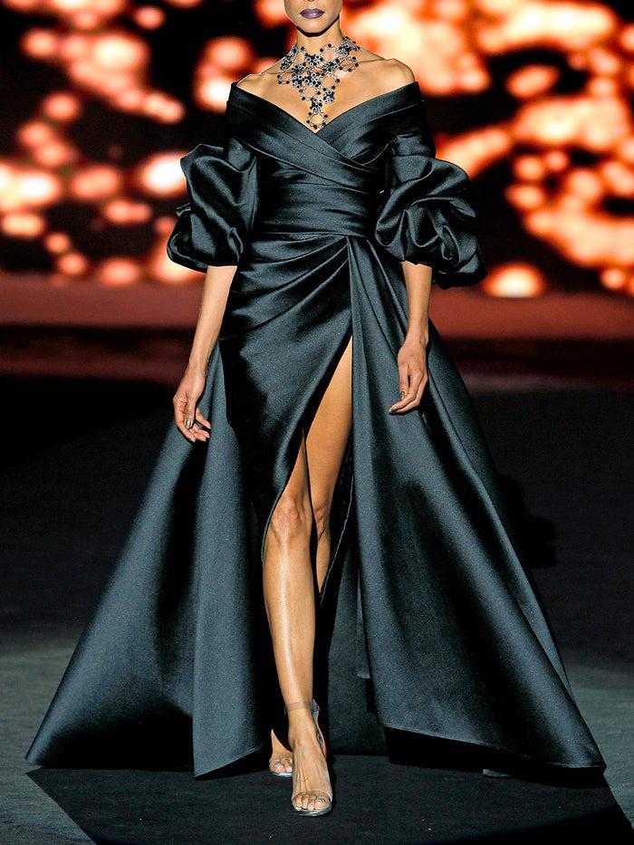 Hannibal laguna LOOK 40 HASTRID | Vestido en martelé negro