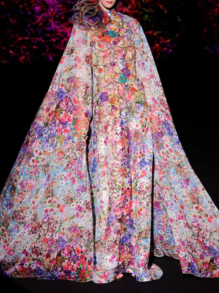 Hannibal Laguna LOOK 41 Vestido KATARIL | Vestido En Gasa Estampada En Motivos Florales